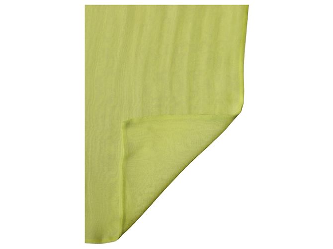 Dolce & Gabbana Stola Foulard in Seta Giallo Verde x Sciarpa - vista 2