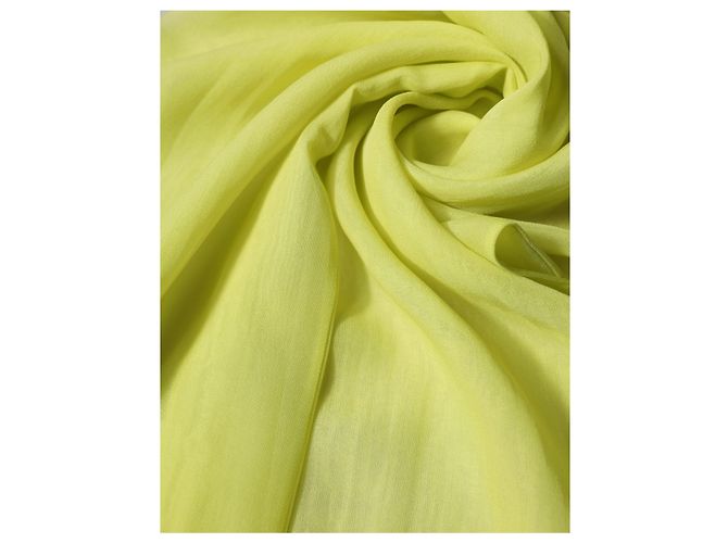 Dolce & Gabbana Stola Foulard in Seta Giallo Verde x Sciarpa - vista 3