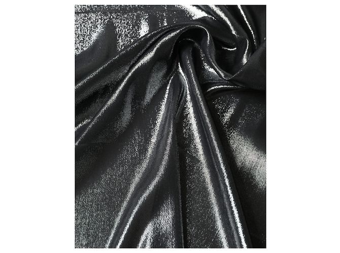 Dolce & Gabbana Sciarpa Foulard in Seta Lurex Nera x . Sci - vista 3