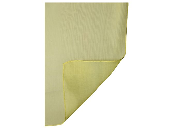 Dolce & Gabbana Sciarpa Foulard in Seta Gialla x Scarf - vista 2