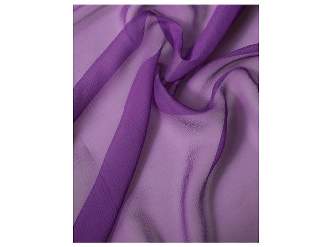 Dolce & Gabbana Sciarpa Stola in Seta Viola x Foulard - vista 4