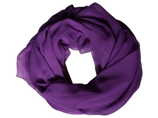 Dolce & Gabbana Sciarpa Stola in Seta Viola x Foulard - vista 5