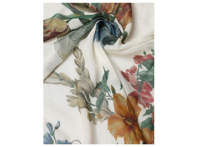 Dolce & Gabbana Stola e sciarpa in cashmere White Flower Vase - vista 7