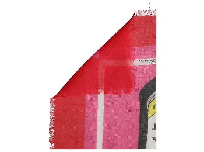 Dolce & Gabbana Foulard e sciarpa rosa DG Amore Print Neck Square Shawl x Scarf - vista 2