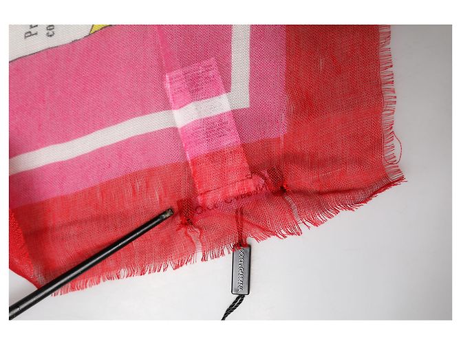 Dolce & Gabbana Foulard e sciarpa rosa DG Amore Print Neck Square Shawl x Scarf - vista 4