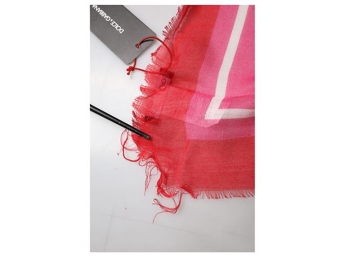 Dolce & Gabbana Foulard e sciarpa rosa DG Amore Print Neck Square Shawl x Scarf - vista 5