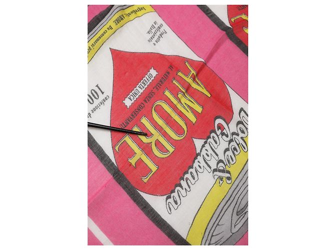 Dolce & Gabbana DG Amore Print Seidentuch Quadratisch Rosa - Ansicht 6