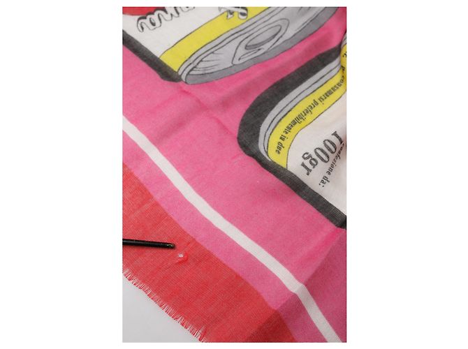 Dolce & Gabbana DG Amore Print Seidentuch Quadratisch Rosa - Ansicht 7
