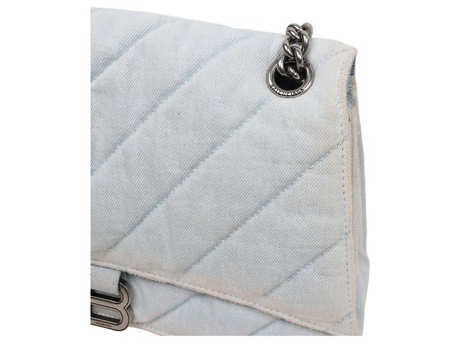 Balenciaga Bolso de hombro Crush Chain de denim acolchado - vista 8