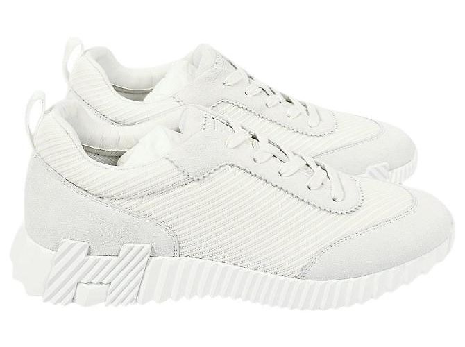 Hermès Bouncing Sneakers Scarpe Sportive da Uomo Mesh White - vista 10