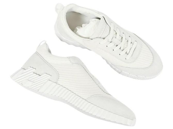 Hermès Bouncing Sneakers Scarpe Sportive da Uomo Mesh White - vista 11