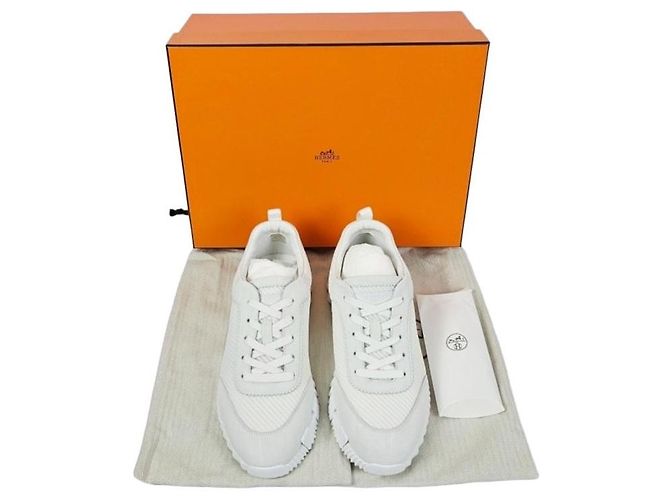 Hermès Bouncing Sneakers Scarpe Sportive da Uomo Mesh White - vista 15