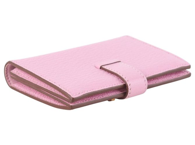 Hermès Tarjetero compacto Mizore de piel de cabra Silver - vista 4