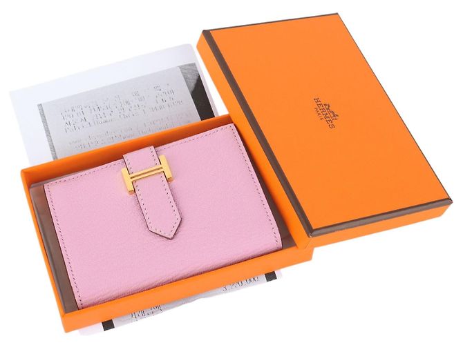 Hermès Tarjetero compacto Mizore de piel de cabra Silver - vista 6