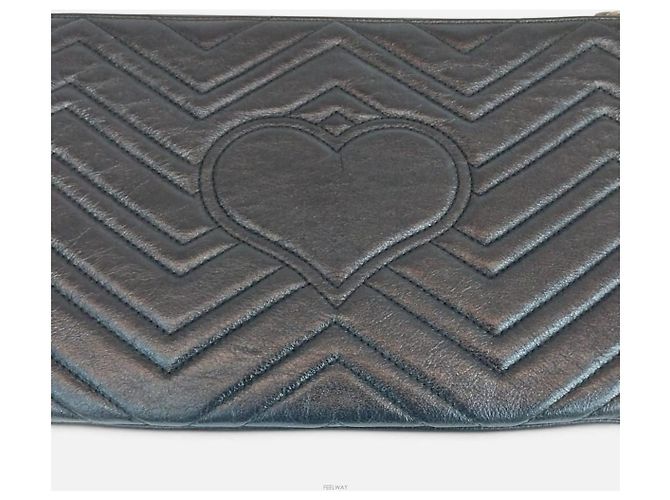 Gucci Clutch GG Marmont in pelle - vista 2