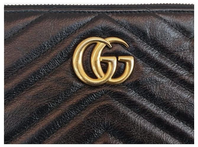 Gucci Clutch GG Marmont in pelle - vista 5
