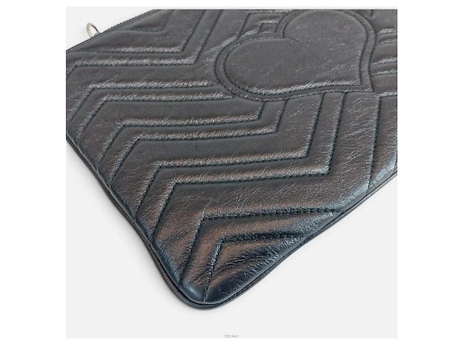 Gucci Clutch GG Marmont in pelle - vista 6