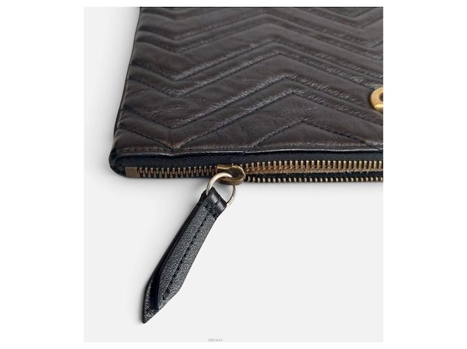 Gucci Clutch GG Marmont in pelle - vista 7