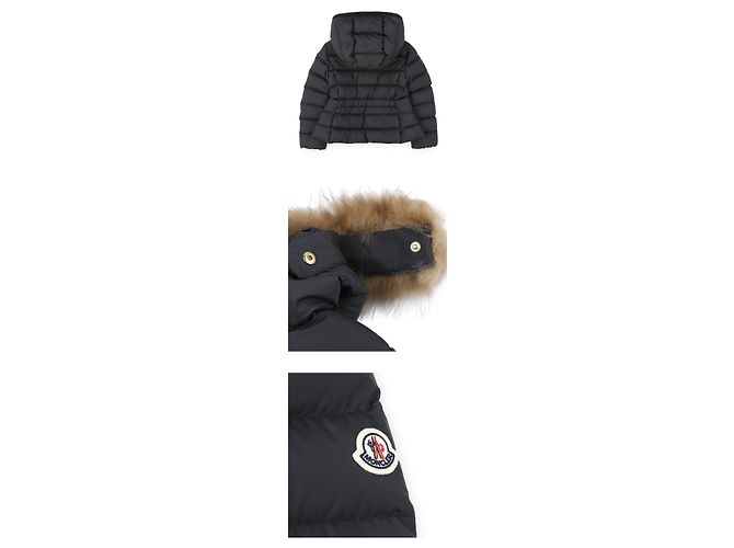 Moncler Casaco acolchoado com capuz e acabamento em shearling BOEDETTE - vista 4