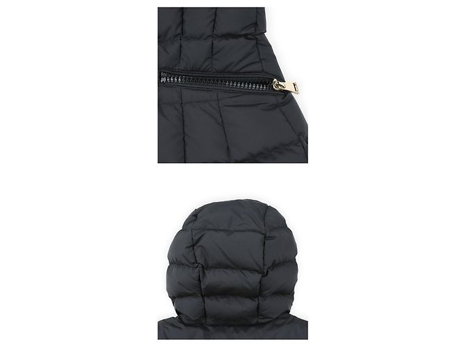 Moncler Casaco acolchoado com capuz e acabamento em shearling BOEDETTE - vista 5