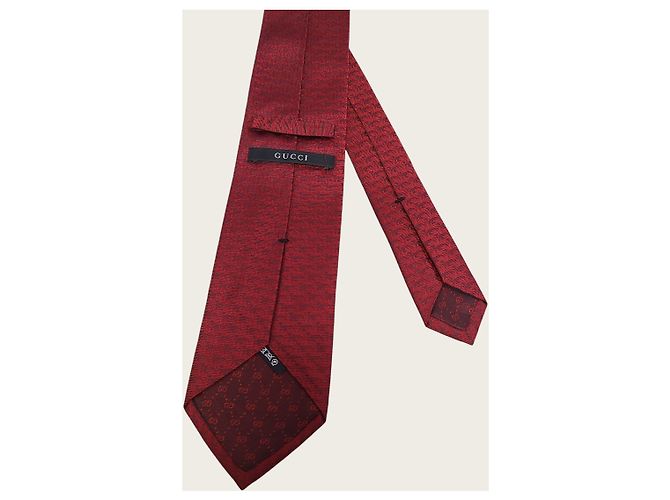 Gucci Cravate en jacquard GG Red Crest - vue 5