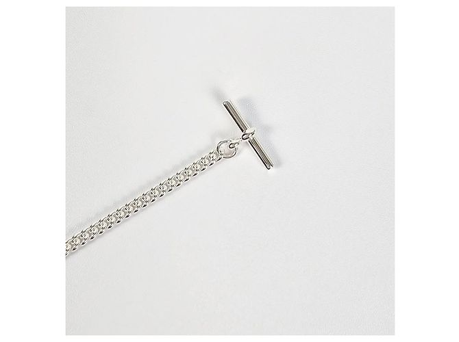 Hermès Bracciale Point Sellier Modello Large Argento - vista 12