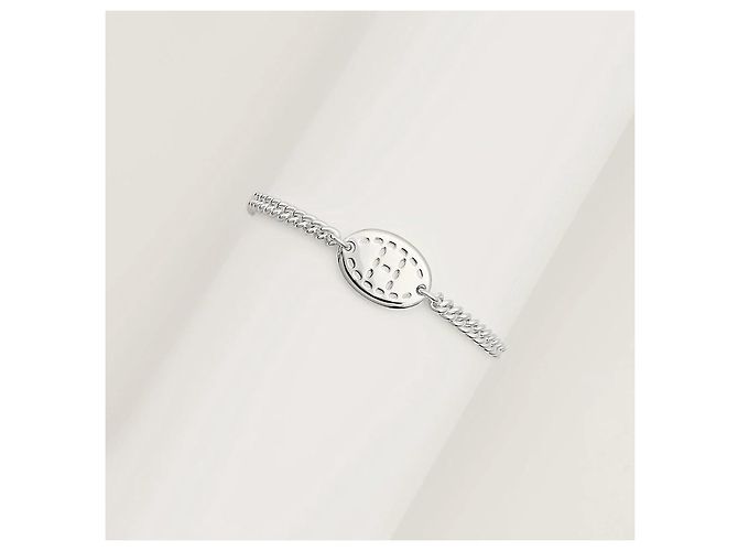 Hermès Bracciale Point Sellier Modello Large Argento - vista 2