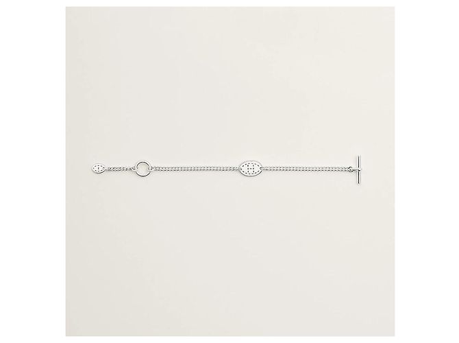 Hermès Bracciale Point Sellier Modello Large Argento - vista 5