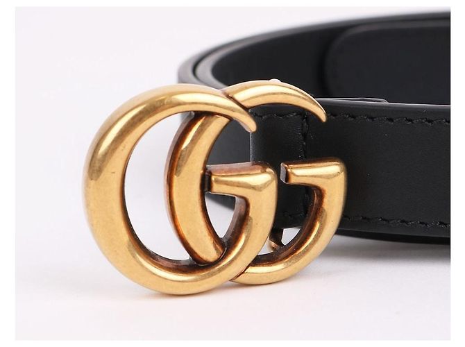 Gucci Cinto Feminino Gancini Dourado e Preto - vista 2