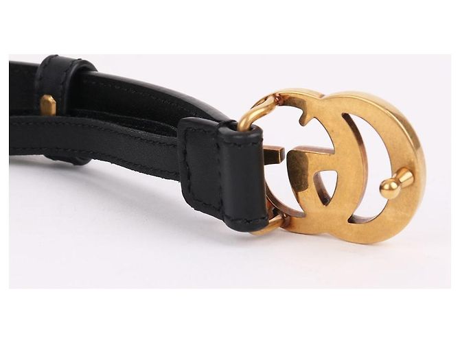 Gucci Cinto Feminino Gancini Dourado e Preto - vista 6