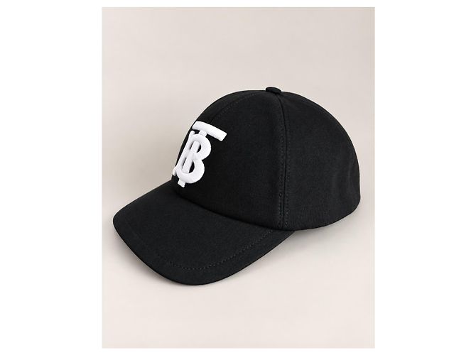 Burberry Cappellino da baseball in cotone Monogram Nero Unisex - vista 11