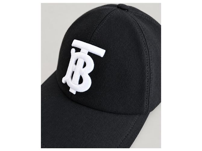 Burberry Cappellino da baseball in cotone Monogram Nero Unisex - vista 14