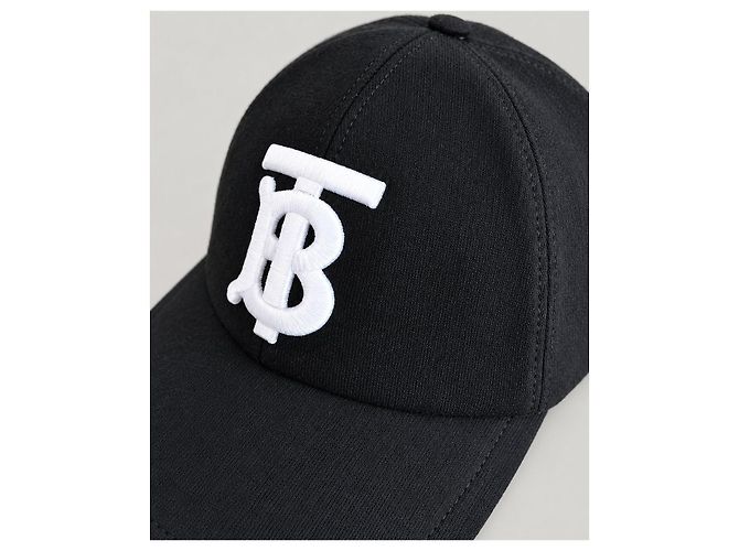 Burberry Cappellino da baseball in cotone Monogram Nero Unisex - vista 3