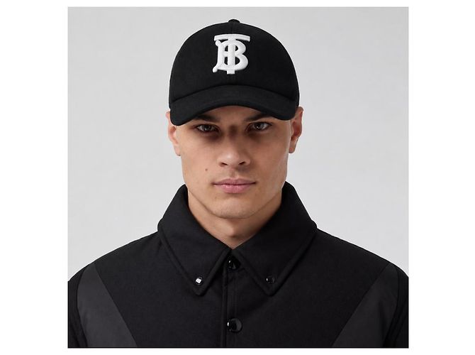 Burberry Cappellino da baseball in cotone Monogram Nero Unisex - vista 7
