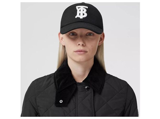 Burberry Cappellino da baseball in cotone Monogram Nero Unisex - vista 8