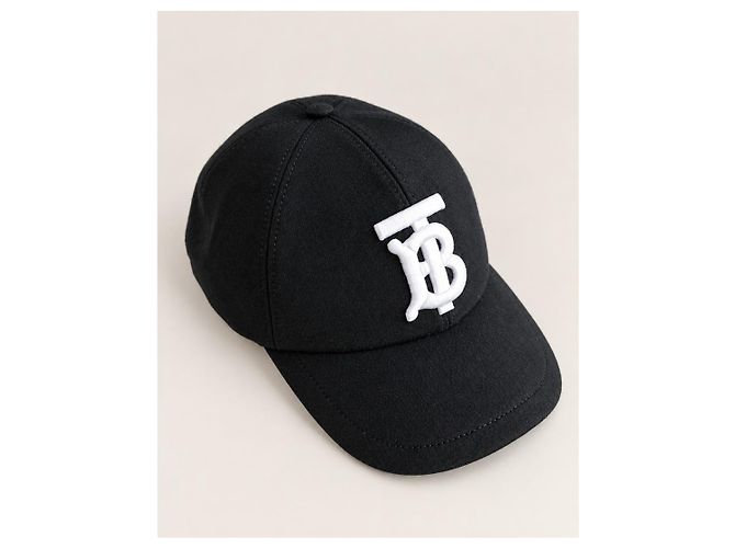 Burberry Cappellino da baseball in cotone Monogram Nero Unisex - vista 9
