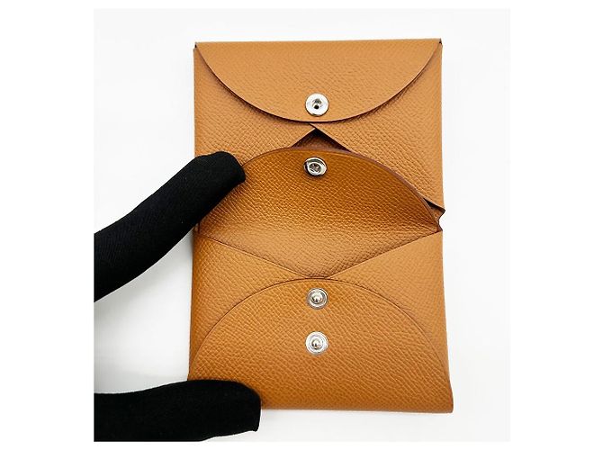 Hermès Tarjetero Calvi Duo Gold - vista 8