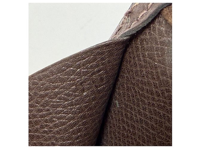 Hermès Barn Long Wallet Brown Epsom Leather Silver Hardware - view 17