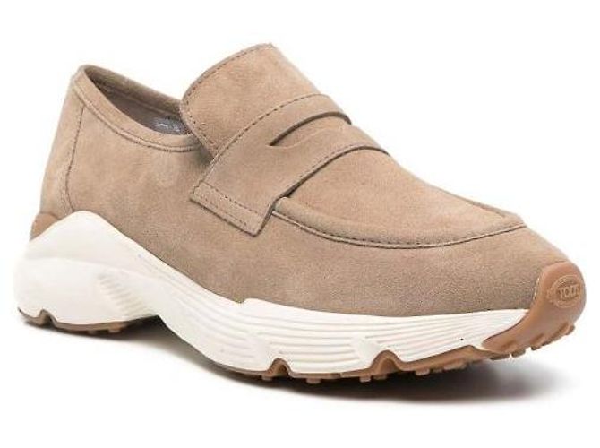 Mocassini Sporty Tod's in camoscio beige - vista 3