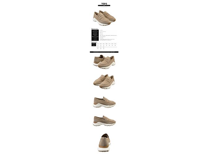 Tod's Mocassini sport in camoscio da donna Beige - vista 2