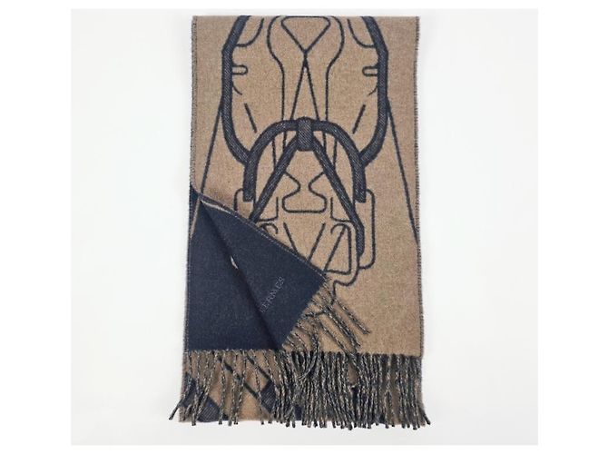 Hermès Kaschmirschal Marine - Ansicht 7
