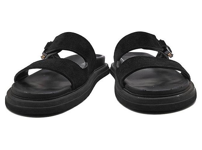 Sandali Aqua Dior in Camoscio Nero - vista 2