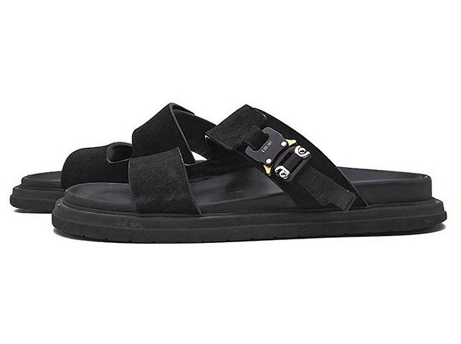 Sandali Aqua Dior in Camoscio Nero - vista 3