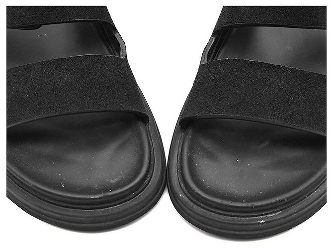 Sandali Aqua Dior in Camoscio Nero - vista 4
