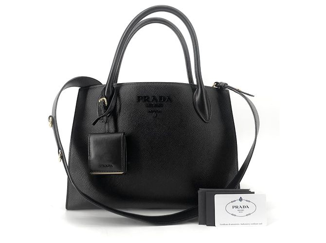 Prada Borsa Tote e Borsa a Tracolla in Saffiano - vista 8