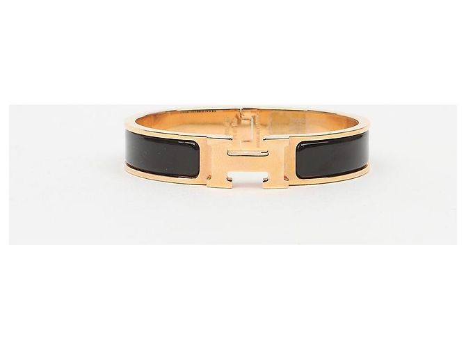 Hermès Pulsera Click Ash PM Rose Gold Black - vista 2