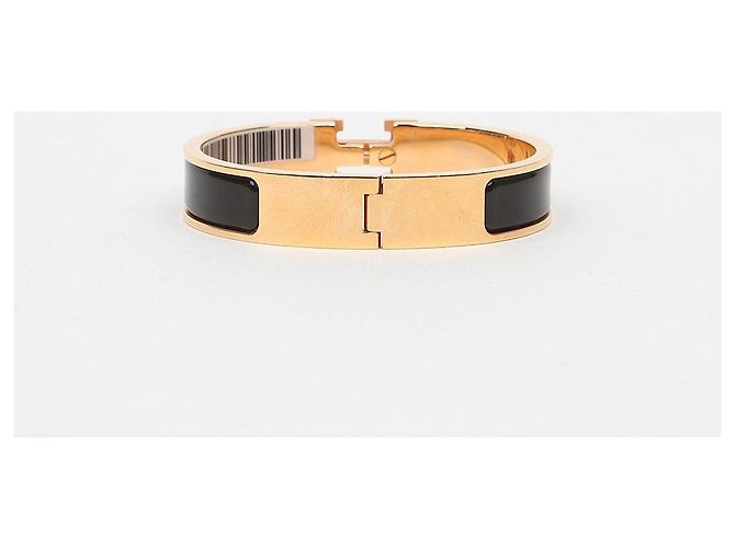 Hermès Pulsera Click Ash PM Rose Gold Black - vista 3