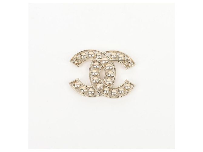 Spilla Chanel con Perle Bianca Metallo - vista 3