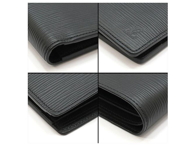 Louis Vuitton Portafoglio Multiple in Epi Nero - vista 10