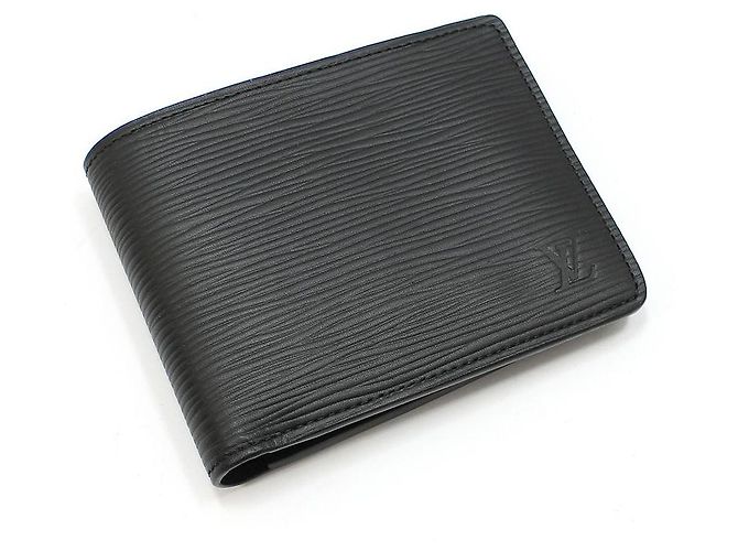 Louis Vuitton Portafoglio Multiple in Epi Nero - vista 3